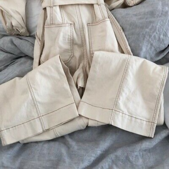 Ulla Johnson Akiba Jumpsuit size 4 Ivory Denim - Picture 6 of 6